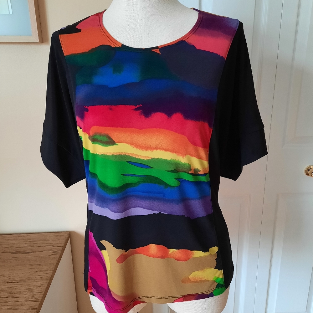 Colourful, easy dressy t-shirt